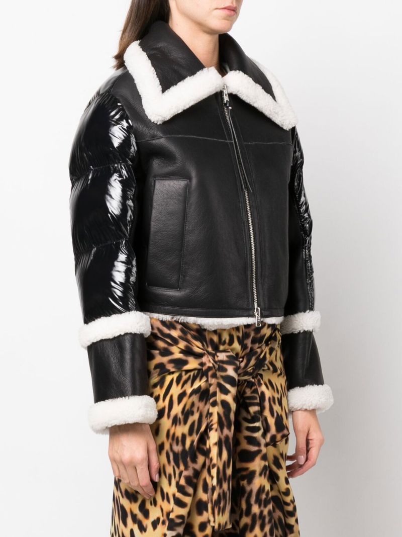 Black Tallie Shearling Puffer Jacket