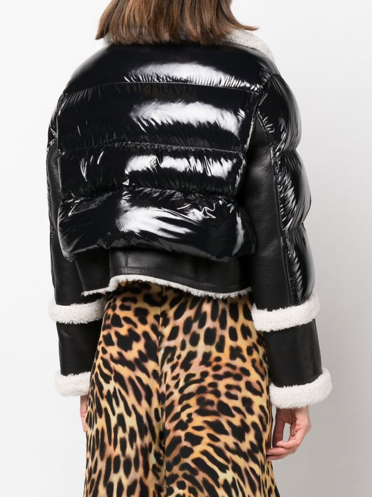 Black Tallie Shearling Puffer Jacket