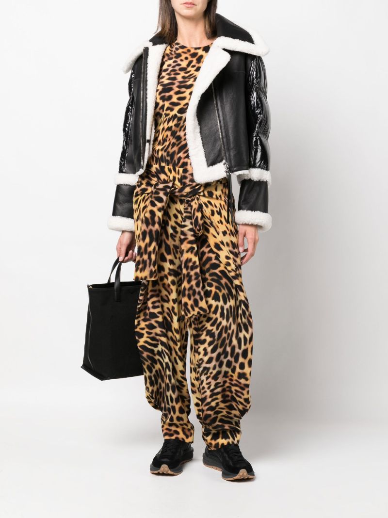 Black Tallie Shearling Puffer Jacket