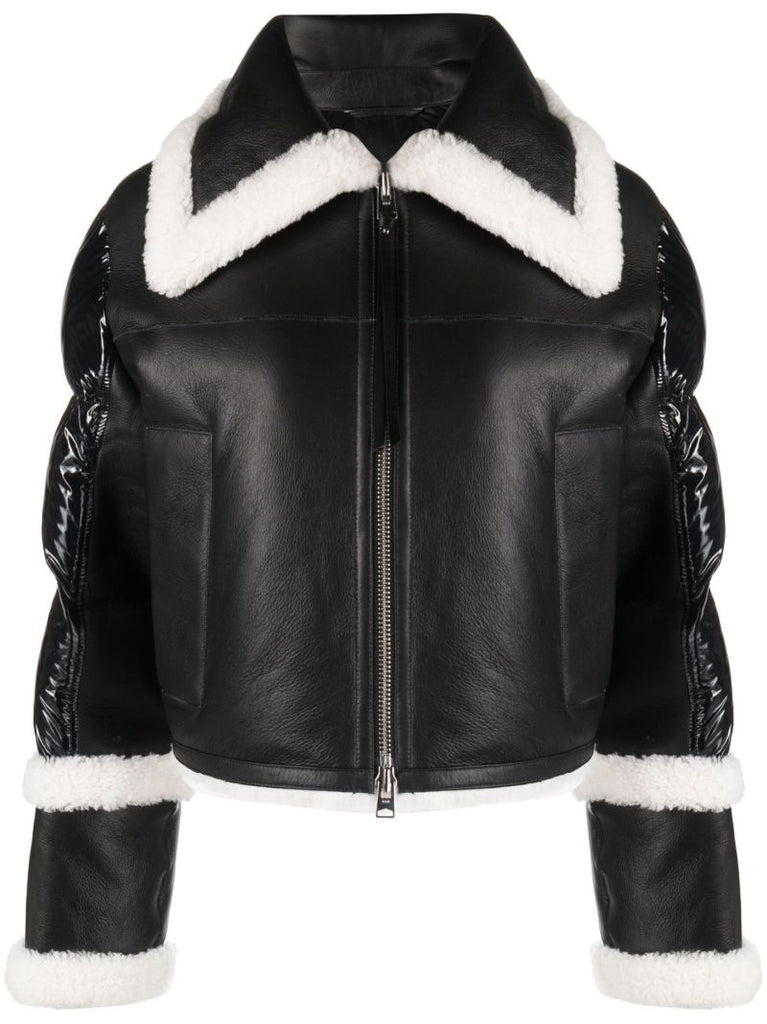 Black Tallie Shearling Puffer Jacket