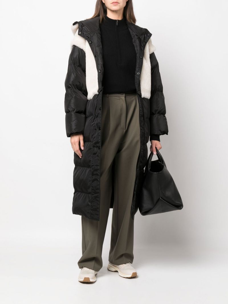 Black Ember Detachable Panel Shearling Puffer