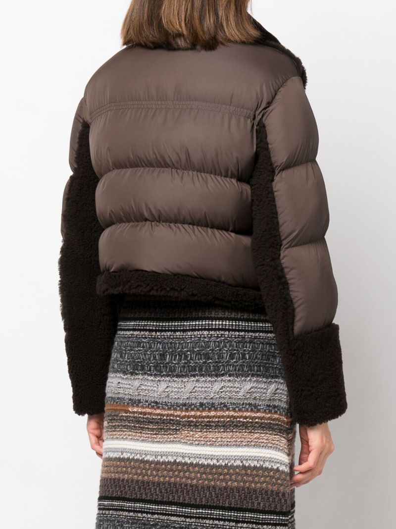 Brown Lena Shearling Puffer Jacket