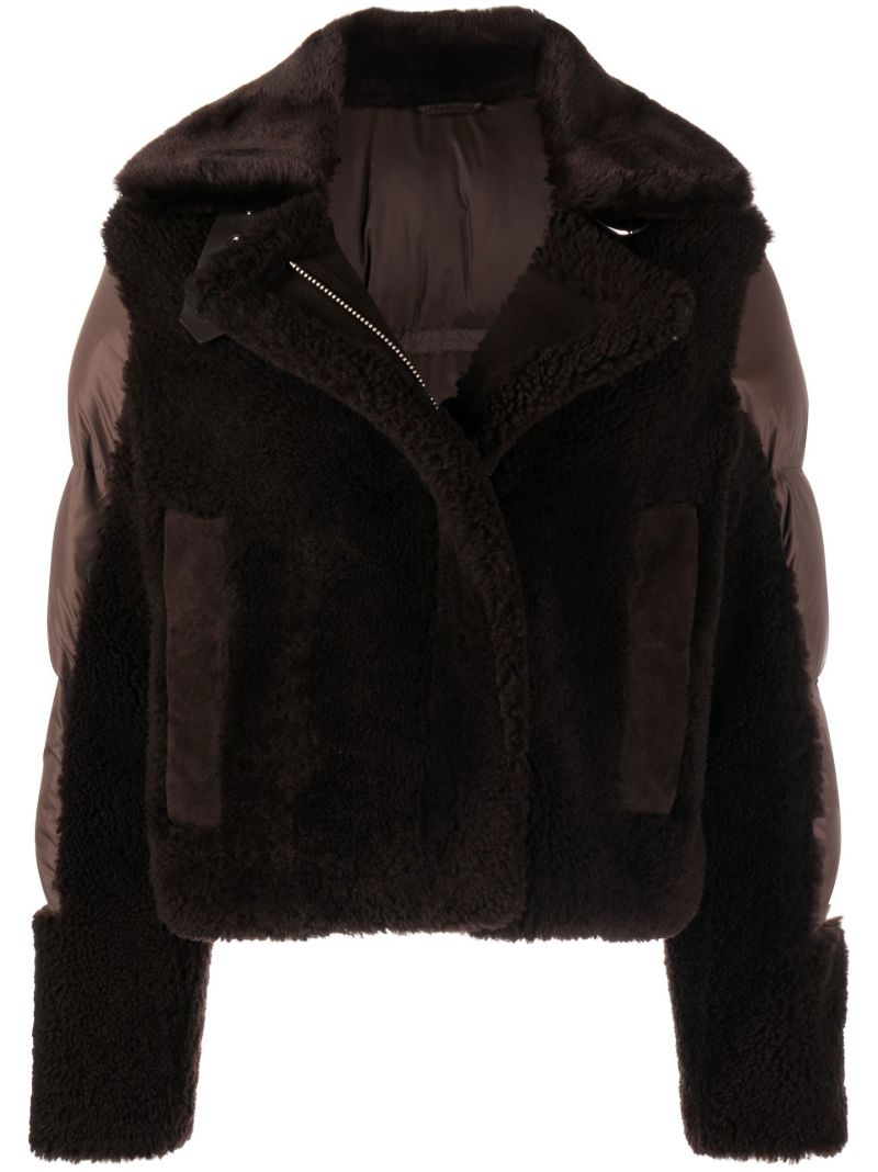 Brown Lena Shearling Puffer Jacket