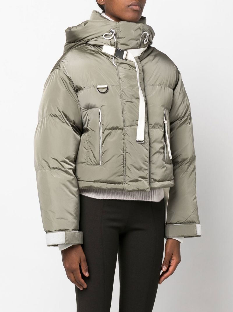 Green Willow Short Puffer Jacket