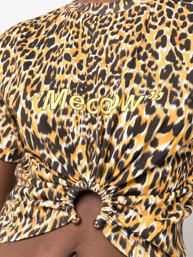 Yellow Leopard Print Crop Top