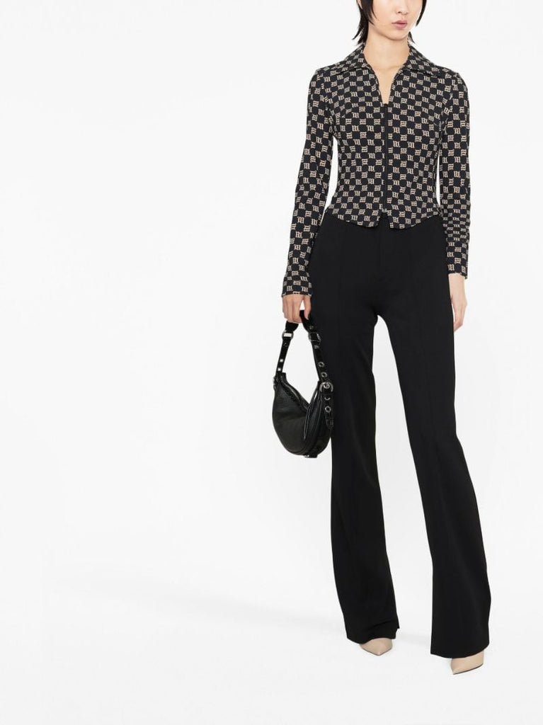 Black Lara Monogram Ã¢â_x0082_¬Ë_x009c_90s Zipped Shirt