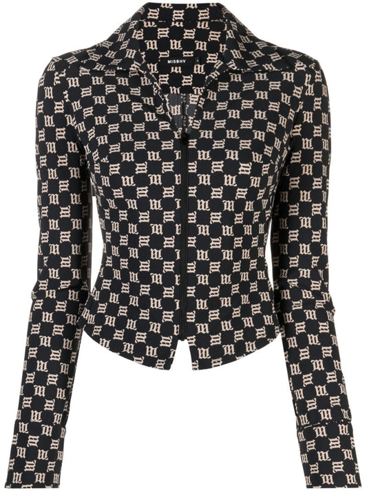 Black Lara Monogram Ã¢â_x0082_¬Ë_x009c_90s Zipped Shirt