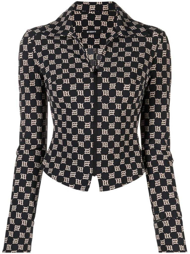Black Lara Monogram Ã¢â_x0082_¬Ë_x009c_90s Zipped Shirt