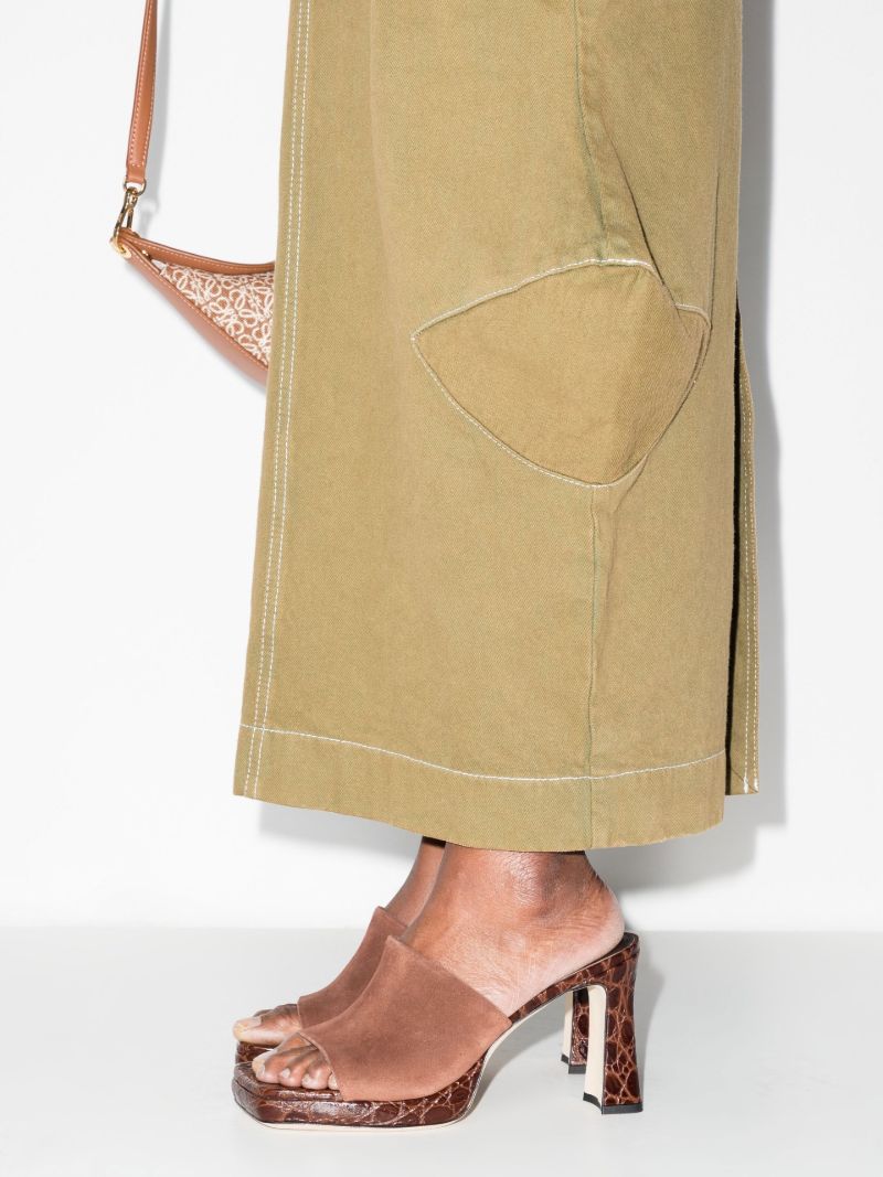 Brown Beliz 90 Suede Mules