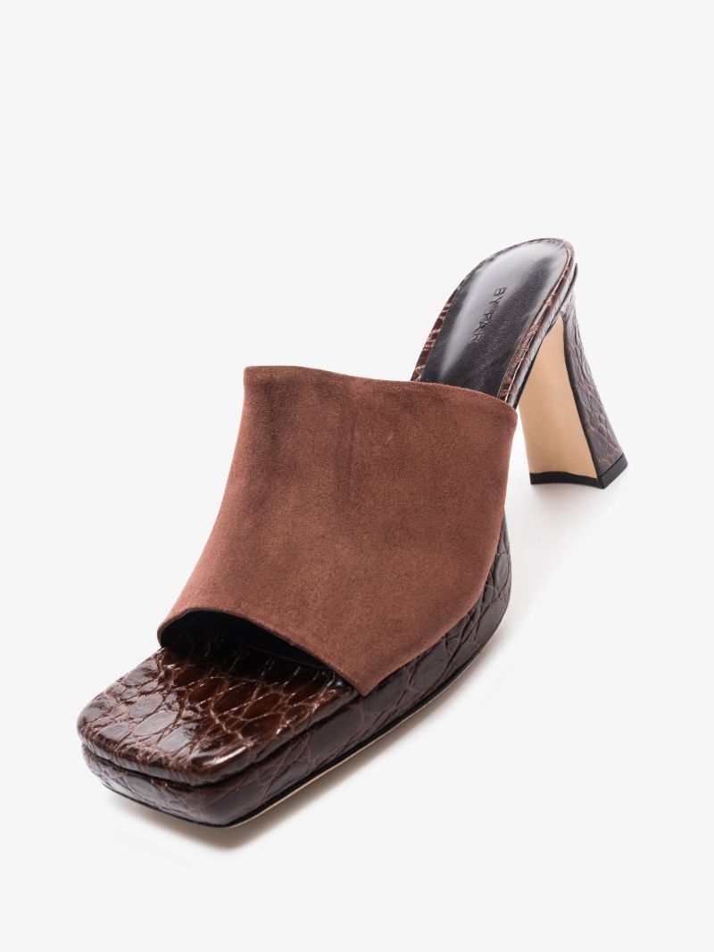 Brown Beliz 90 Suede Mules