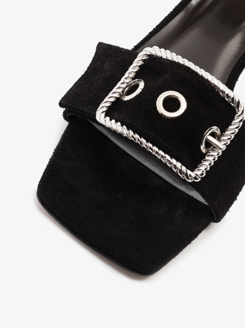 Black Davina 60 Suede Sandals
