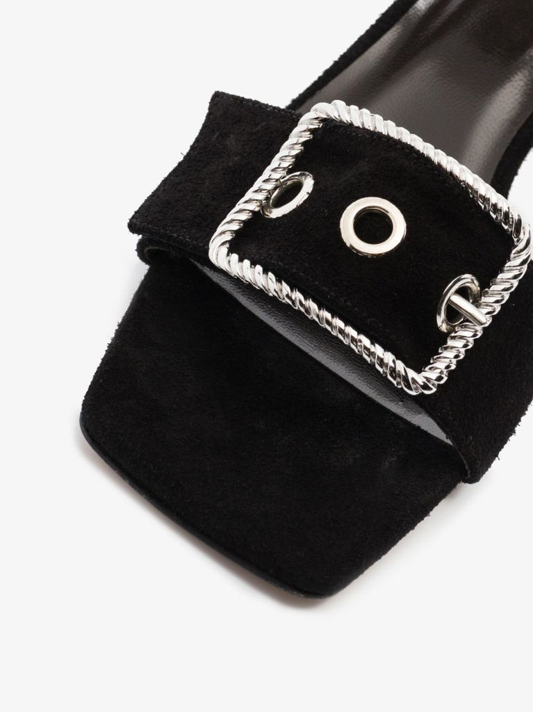 Black Davina 60 Suede Sandals