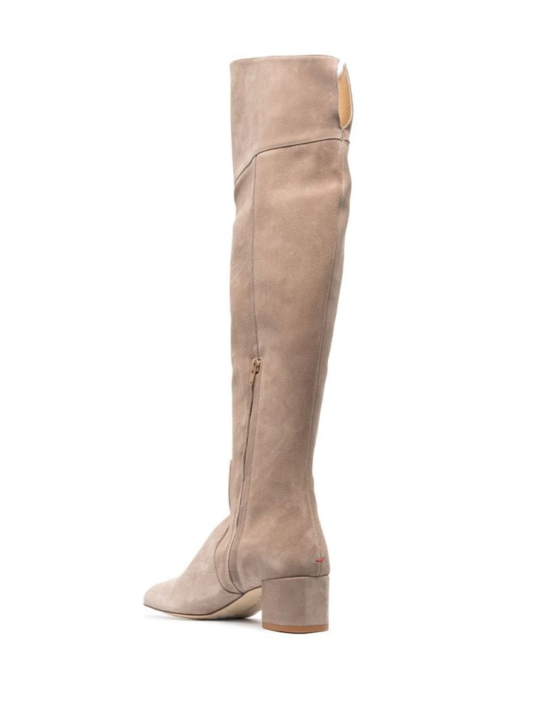 Neutral Letizia 45 Over-the-knee Suede Boots