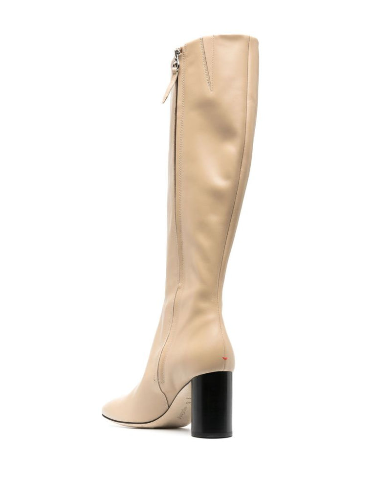 Neutral Ariana 75 Leather Boots