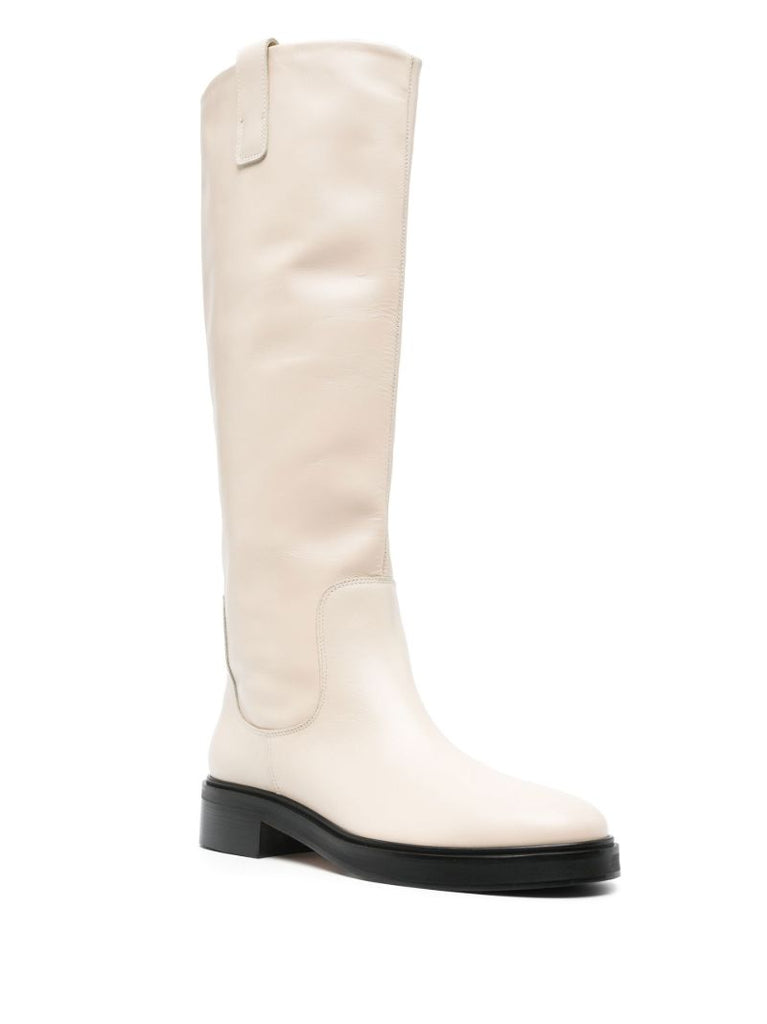 Neutral Henry Leather Knee-high Boots