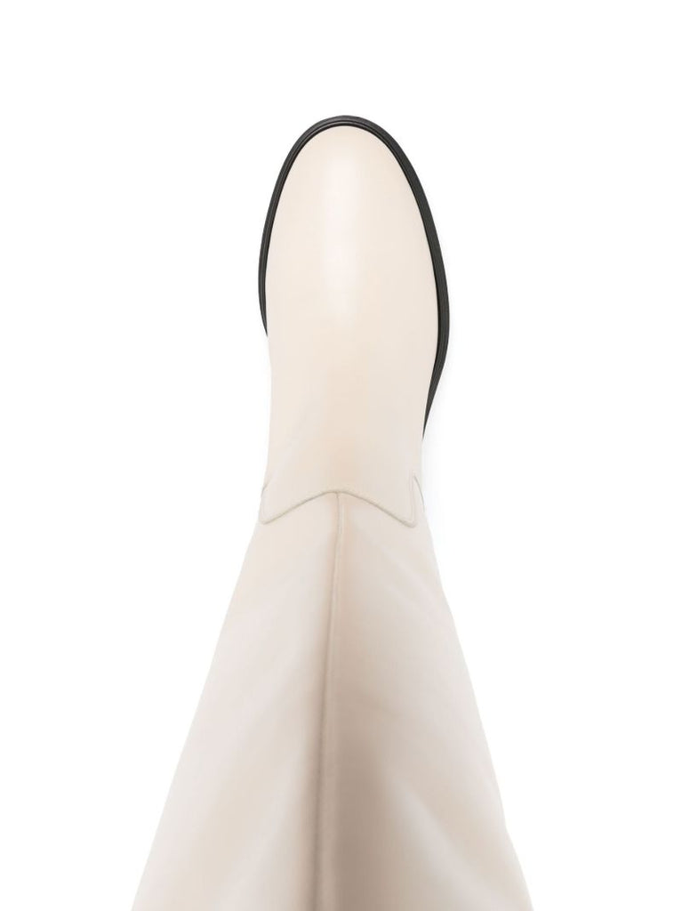 Neutral Henry Leather Knee-high Boots