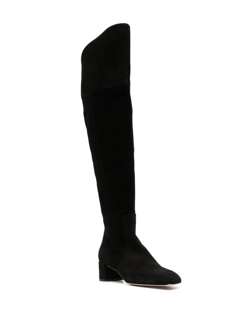 Black Letizia Over-the-knee Suede Boots