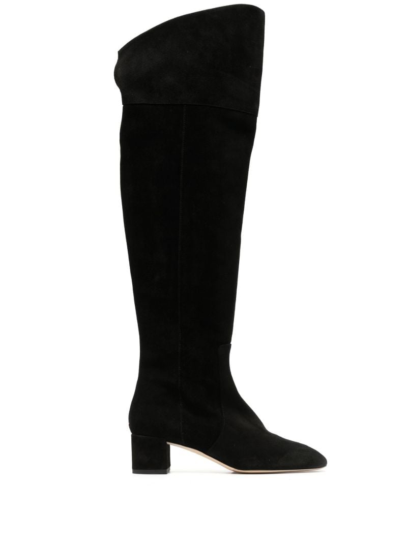 Black Letizia Over-the-knee Suede Boots