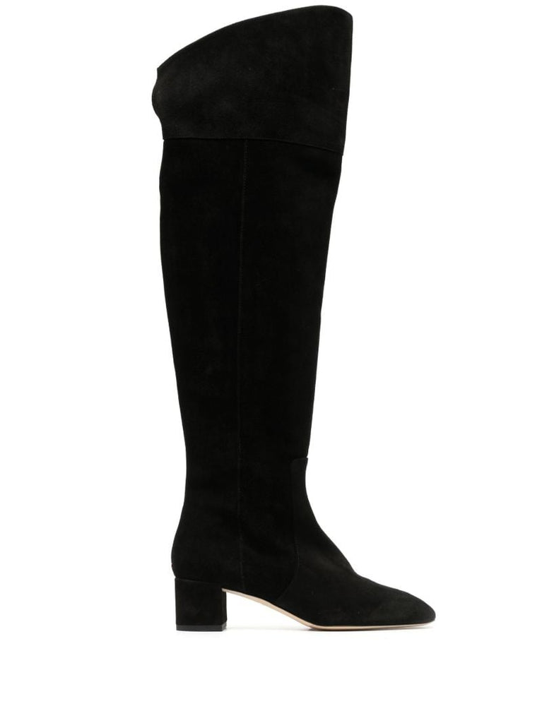Black Letizia Over-the-knee Suede Boots