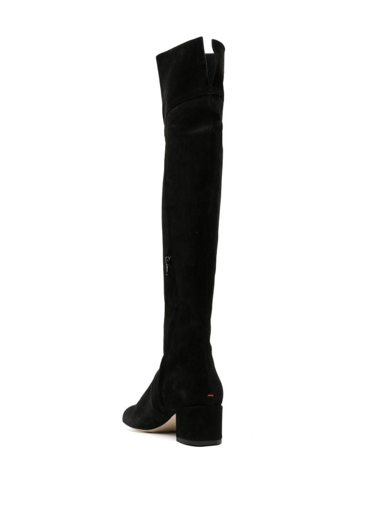 Black Letizia Over-the-knee Suede Boots