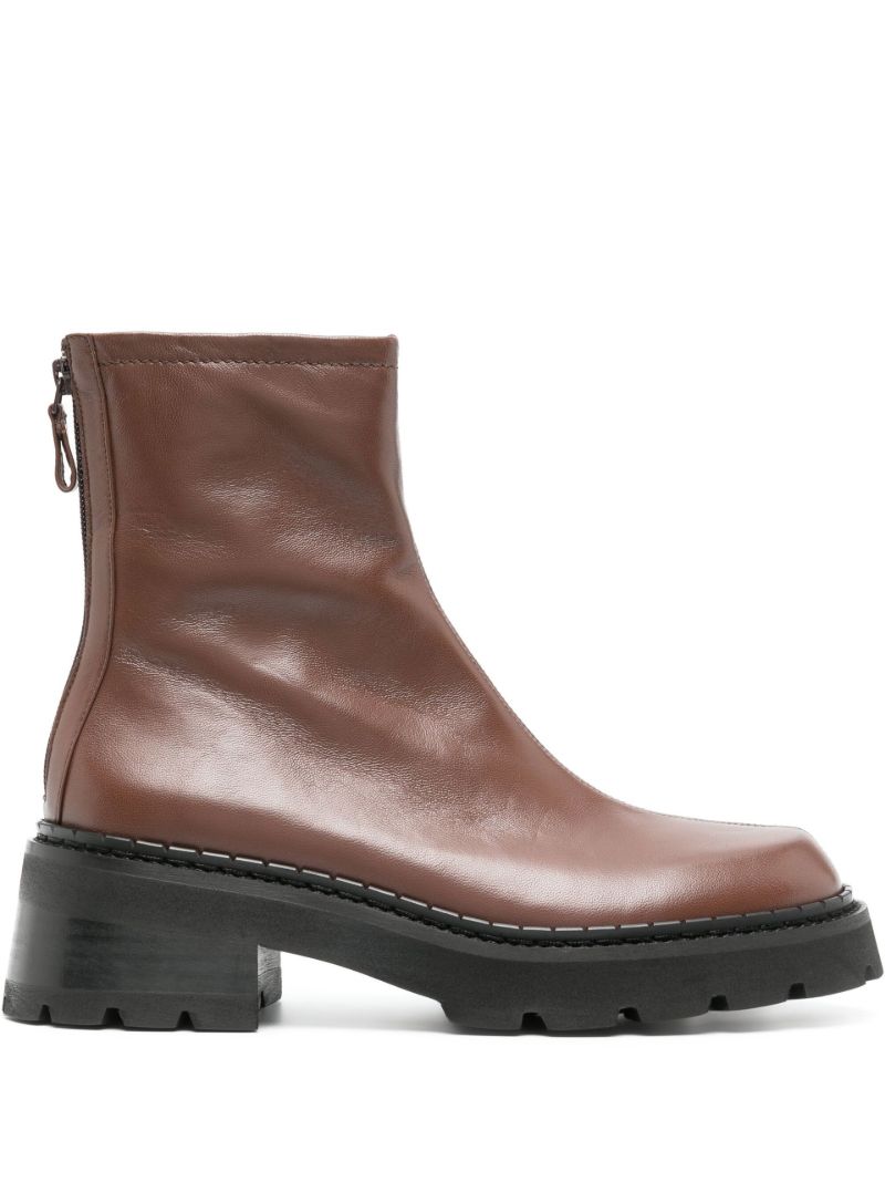 Brown Alister 50 Round Toe Leather Boots