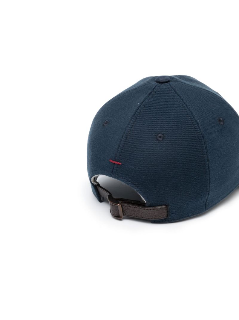 Blue Logo Embroidered Cotton Baseball Cap