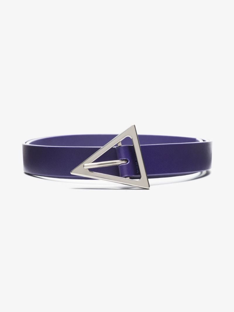 Purple Triangle Leather Belt