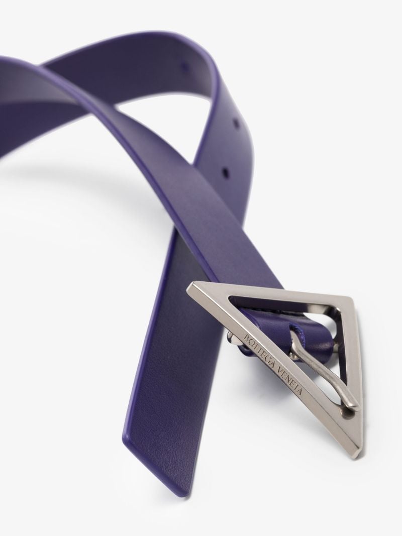 Purple Triangle Leather Belt