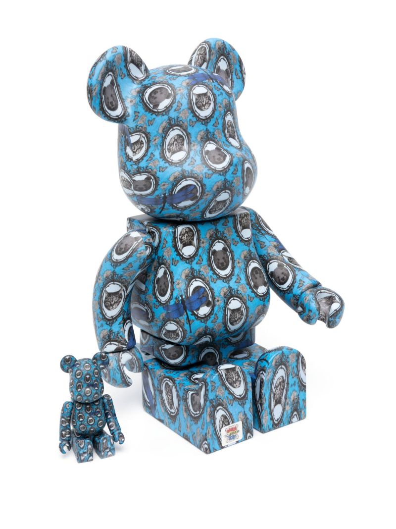 Blue Be@rbrick Robe Japonica 100% and 400% Set