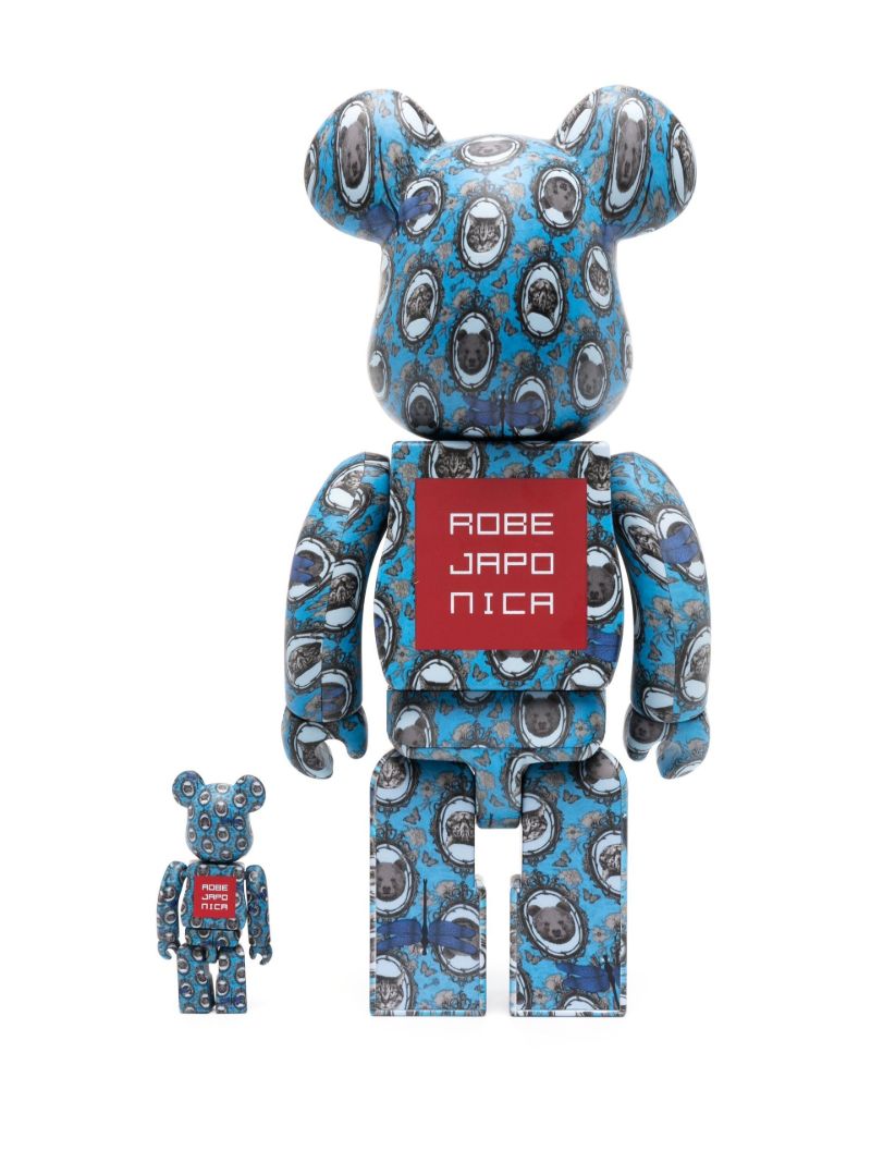 Blue Be@rbrick Robe Japonica 100% and 400% Set