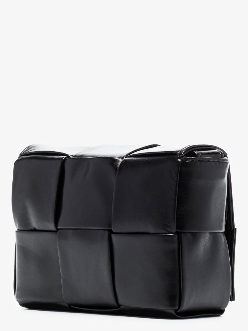 Black Cassette Mini Leather Messenger Bag