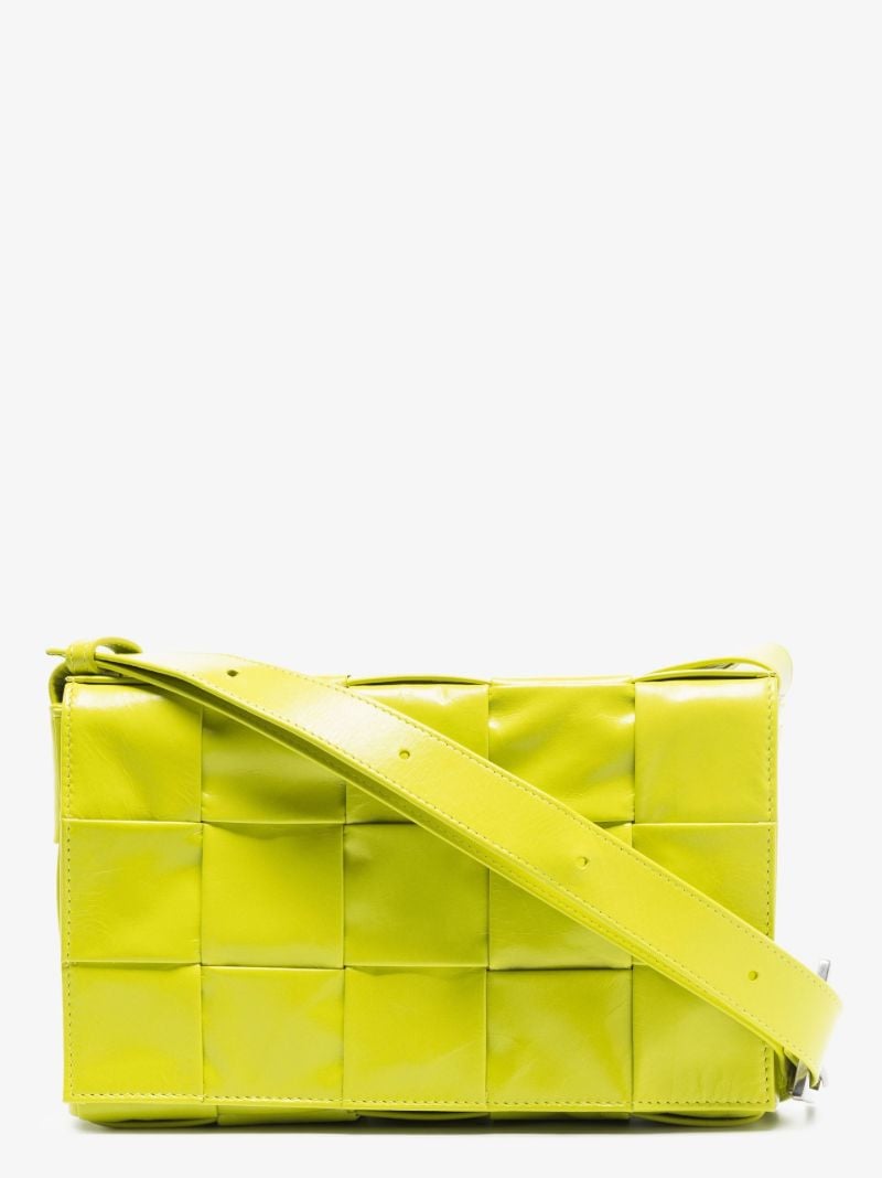 Green Cassette Medium Leather Shoulder Bag