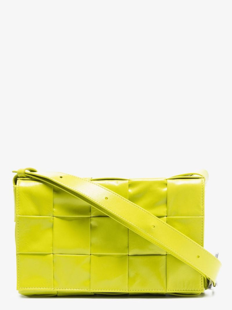 Green Cassette Medium Leather Shoulder Bag