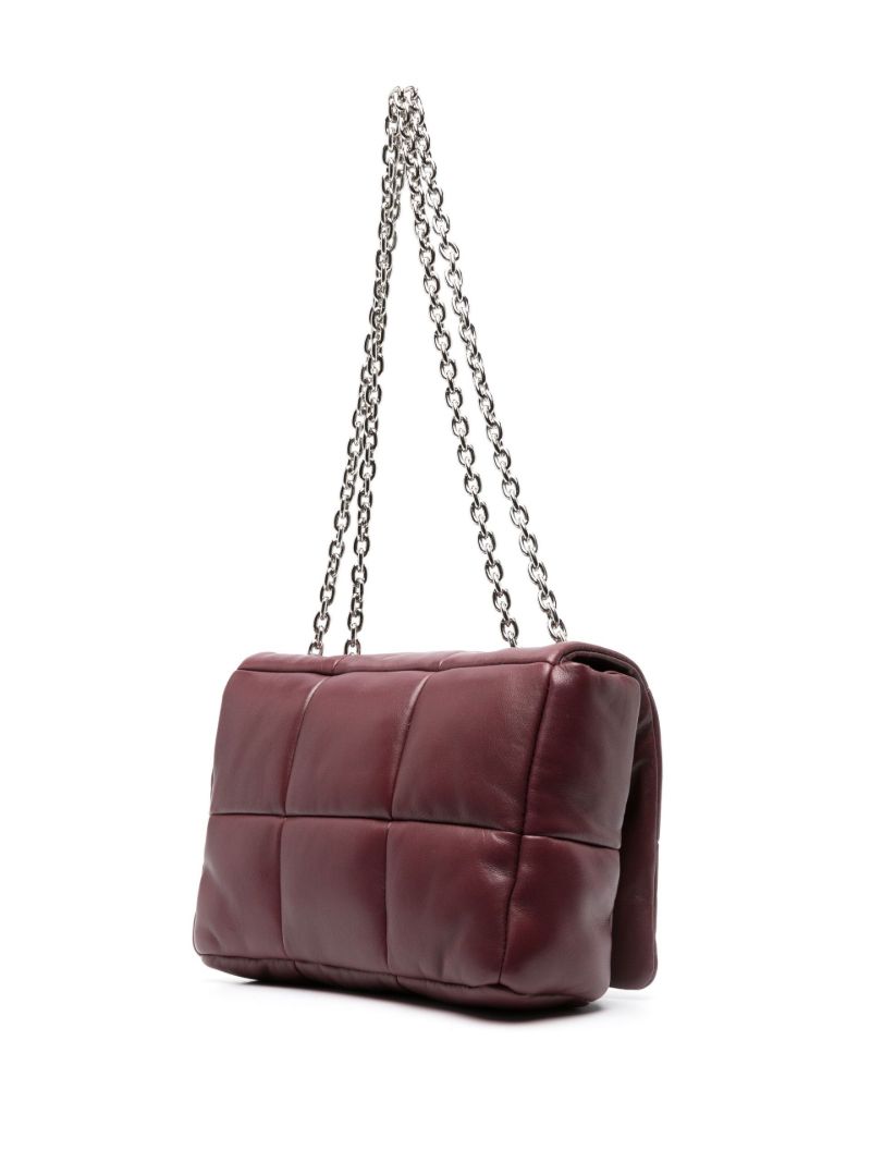 Red Holly Quilted Leather Shoulder Bag