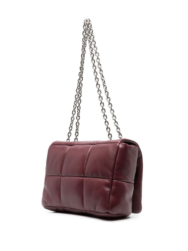Red Holly Quilted Leather Shoulder Bag