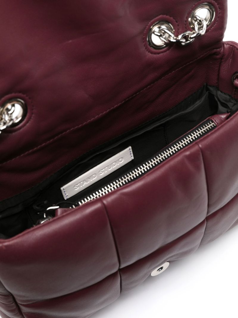 Red Holly Quilted Leather Shoulder Bag