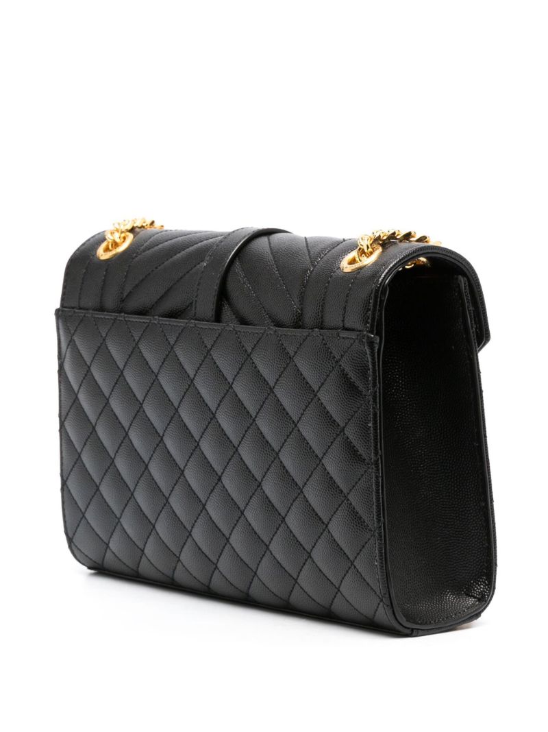 Black Medium Envelope Shoulder Bag