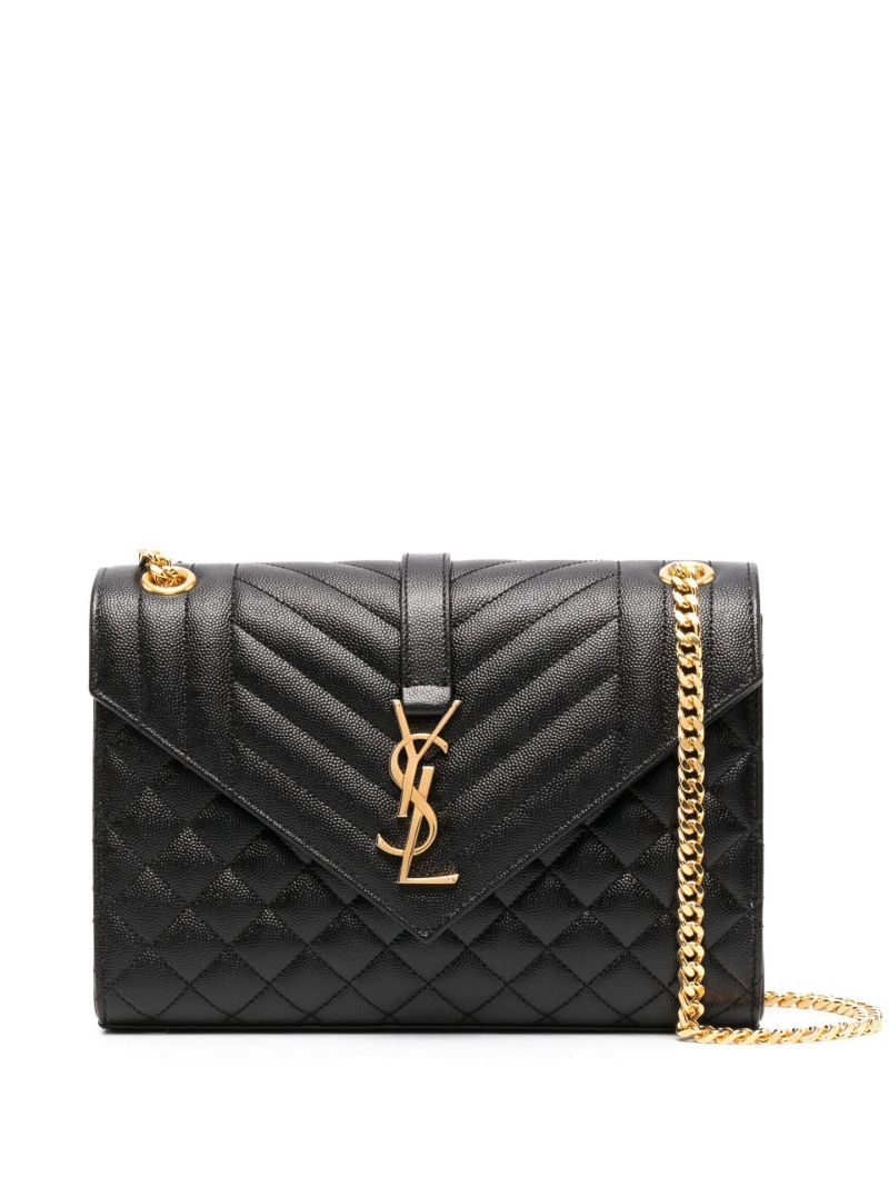 Black Medium Envelope Shoulder Bag