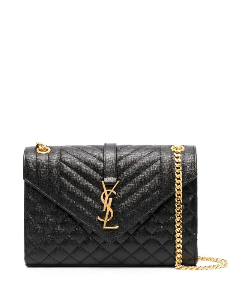 Black Medium Envelope Shoulder Bag