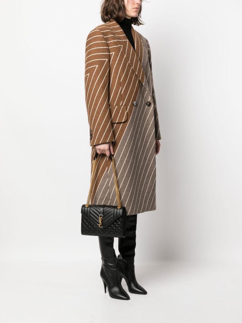 Black Medium Envelope Shoulder Bag
