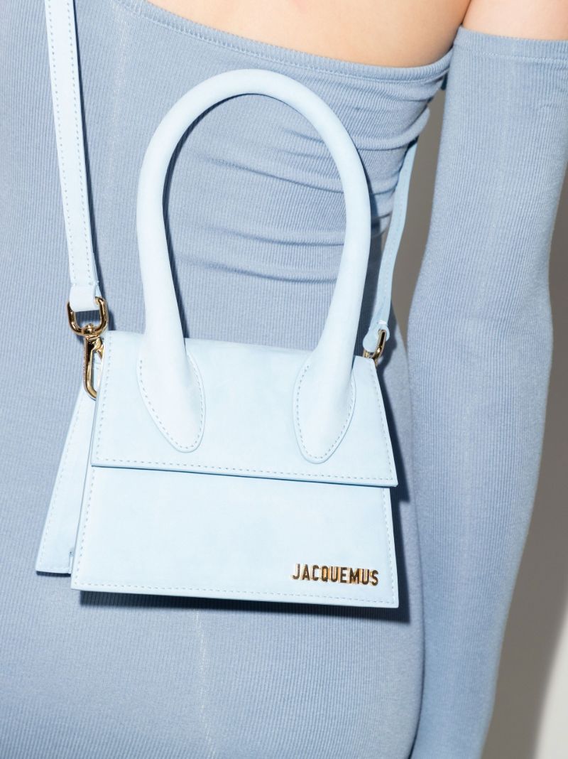 Blue Le Chiquito Moyen Leather Tote Bag