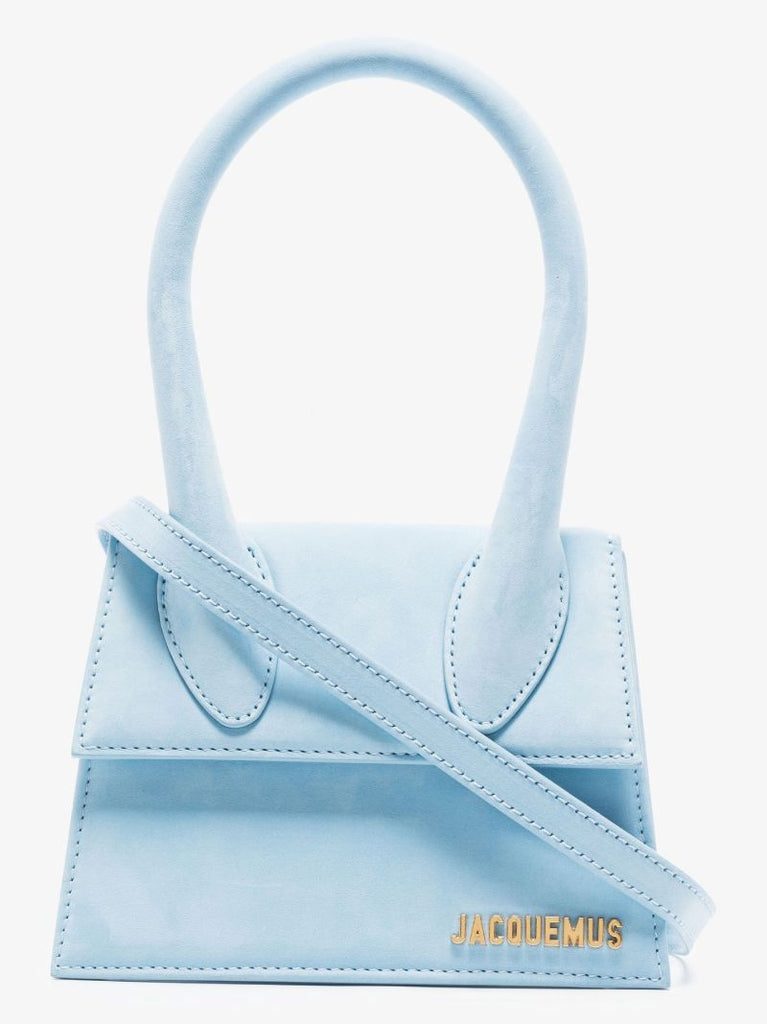 Blue Le Chiquito Moyen Leather Tote Bag