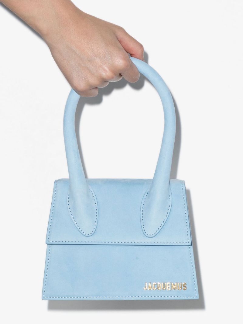Blue Le Chiquito Moyen Leather Tote Bag