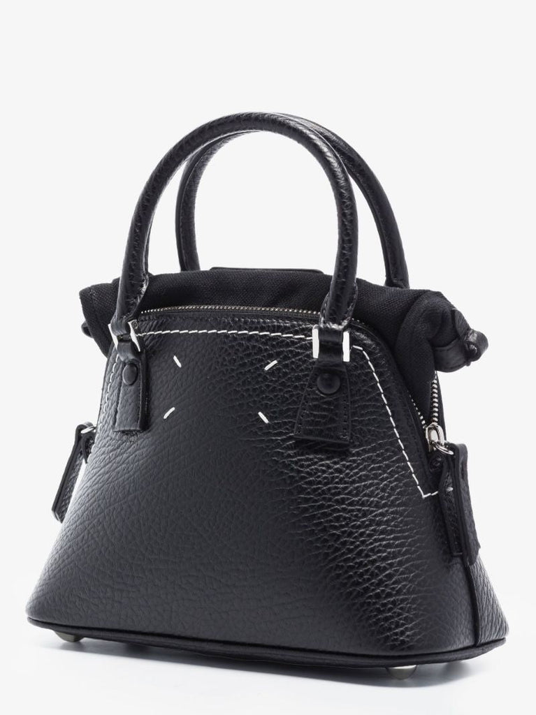 Black 5ac Mini Leather Tote Bag