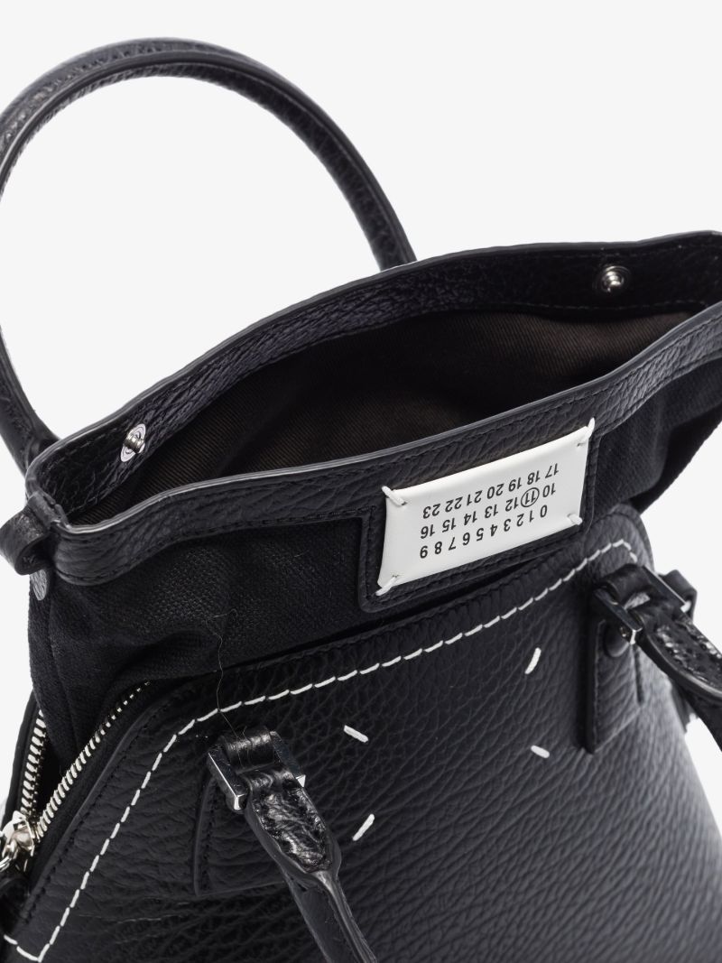 Black 5ac Mini Leather Tote Bag