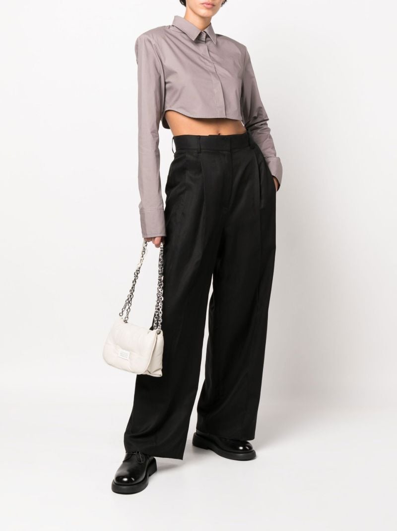 White Glam Slam Mini Leather Shoulder Bag