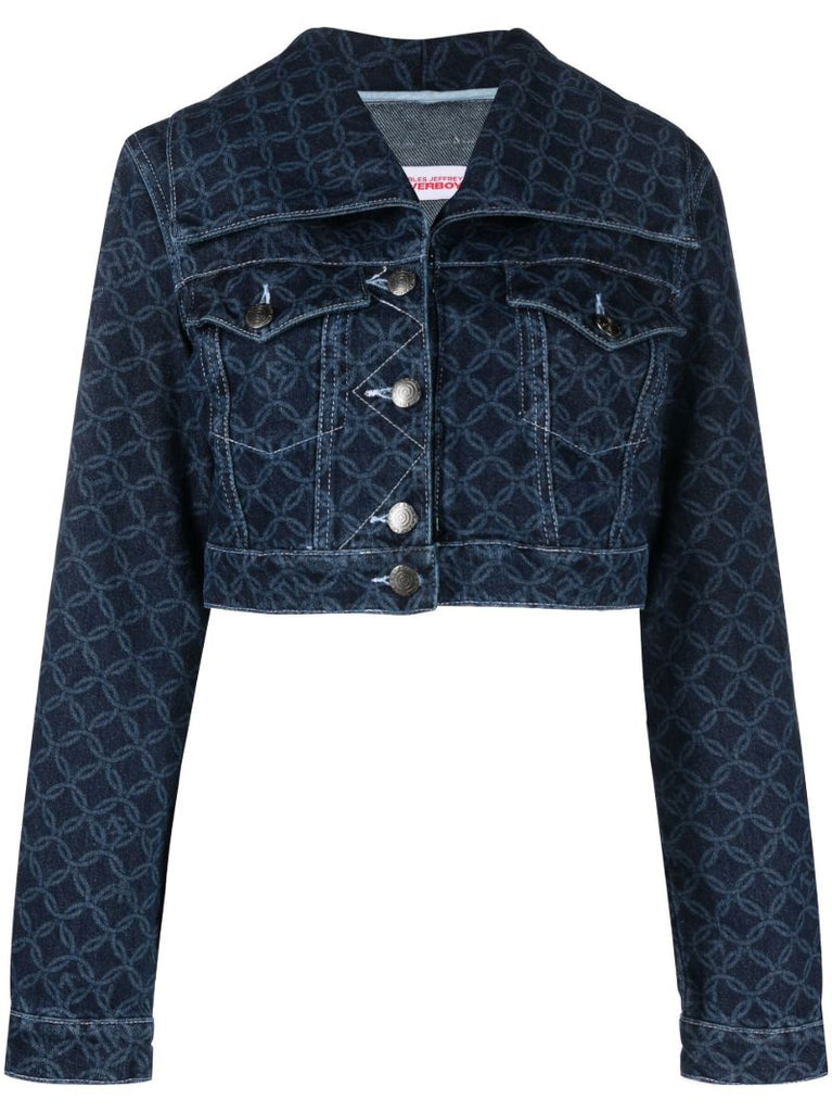 Blue Lady Cropped Denim Jacket