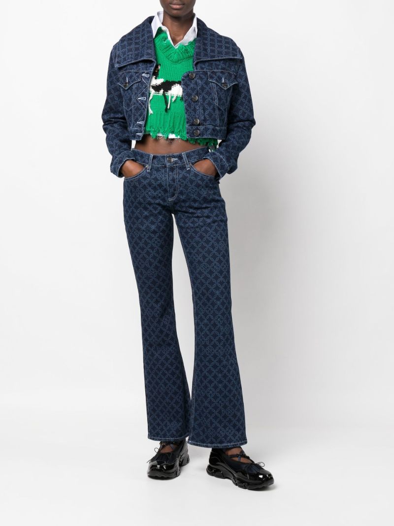 Blue Lady Cropped Denim Jacket