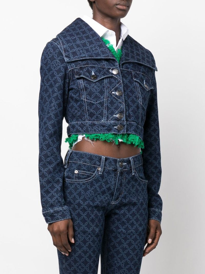 Blue Lady Cropped Denim Jacket
