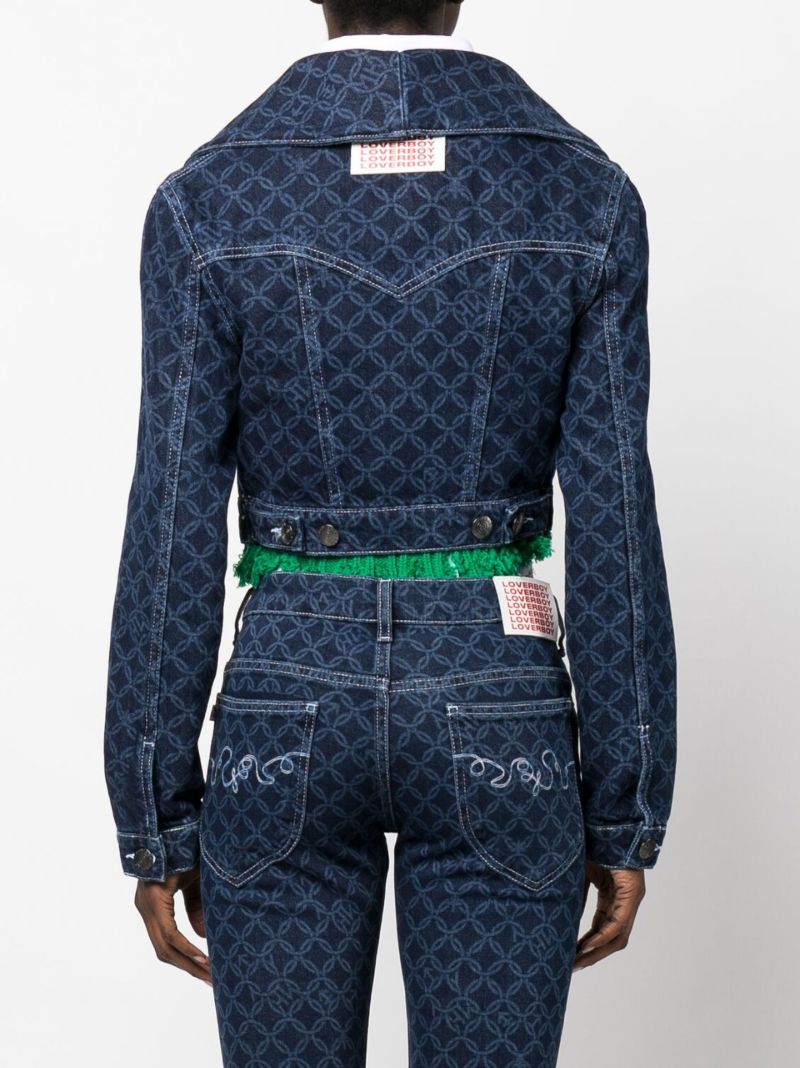 Blue Lady Cropped Denim Jacket